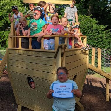 kids on playground ship