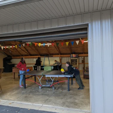 kids playing ping pong