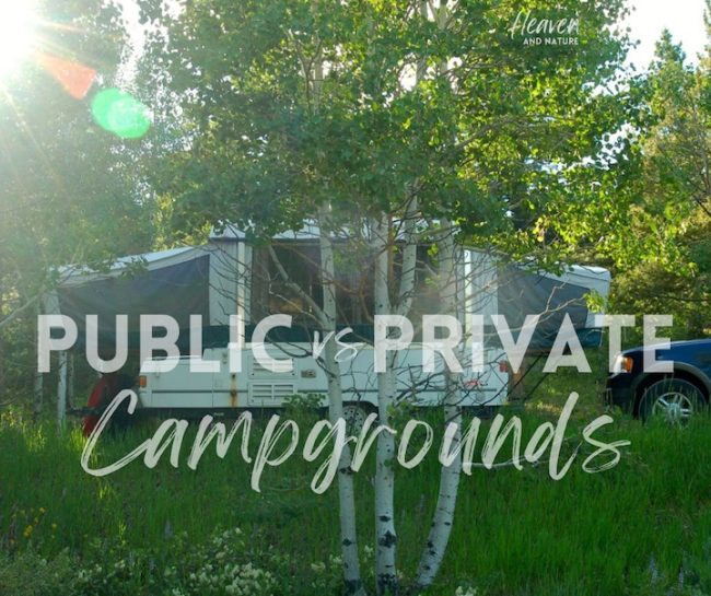 The Difference Between Public and Private Campgrounds